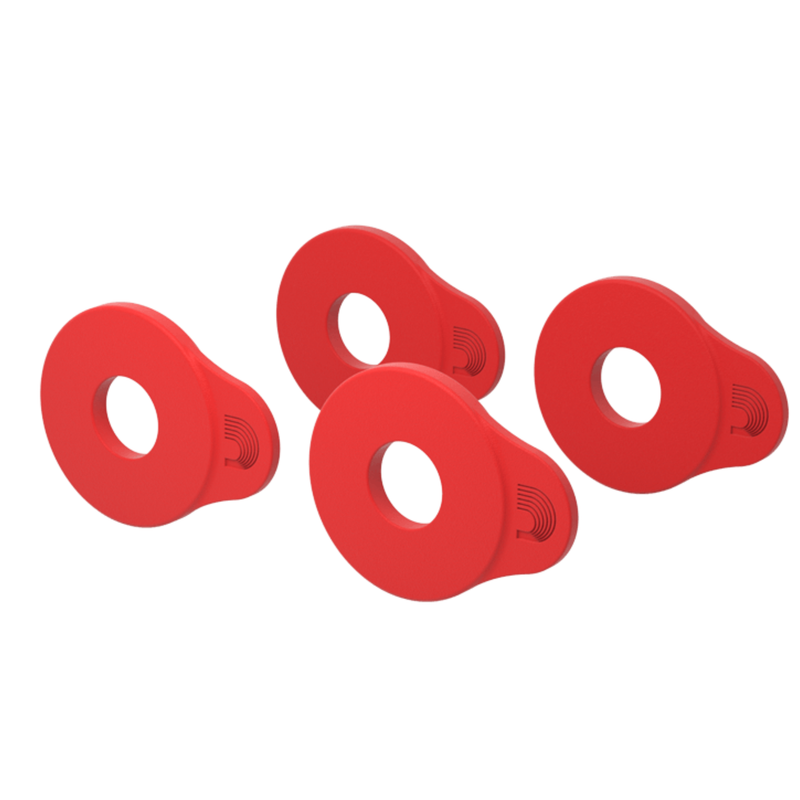 D'Addario Flex Lock Strap Blocks, 4 Pack, Red