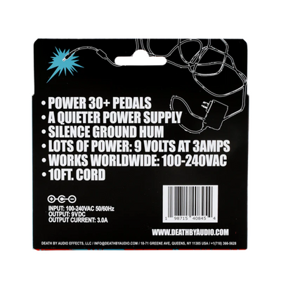 Death By Audio Raw Power 9VDC 3000mA Power Supply
