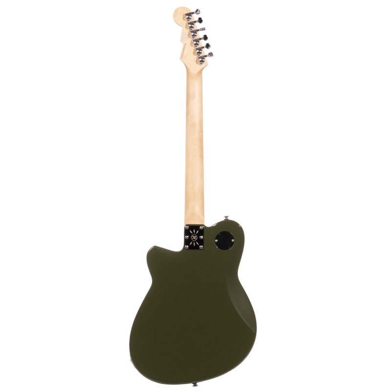 Reverend Charger 290 Bigsby Electric Guitar, Roasted Maple Fingerboard, Army Green