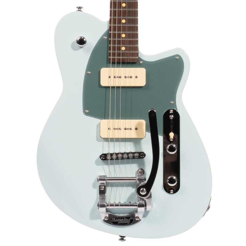 Reverend Charger 290 Bigsby Electric Guitar, Rosewood Fingerboard, Chronic Blue