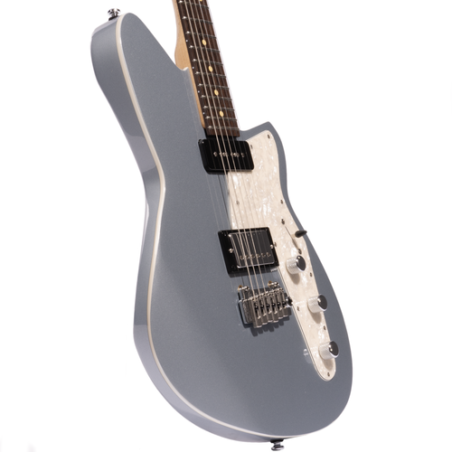 Reverend Double Agent W Electric Guitar, Rosewood Fingerboard, Metallic Silver Freeze