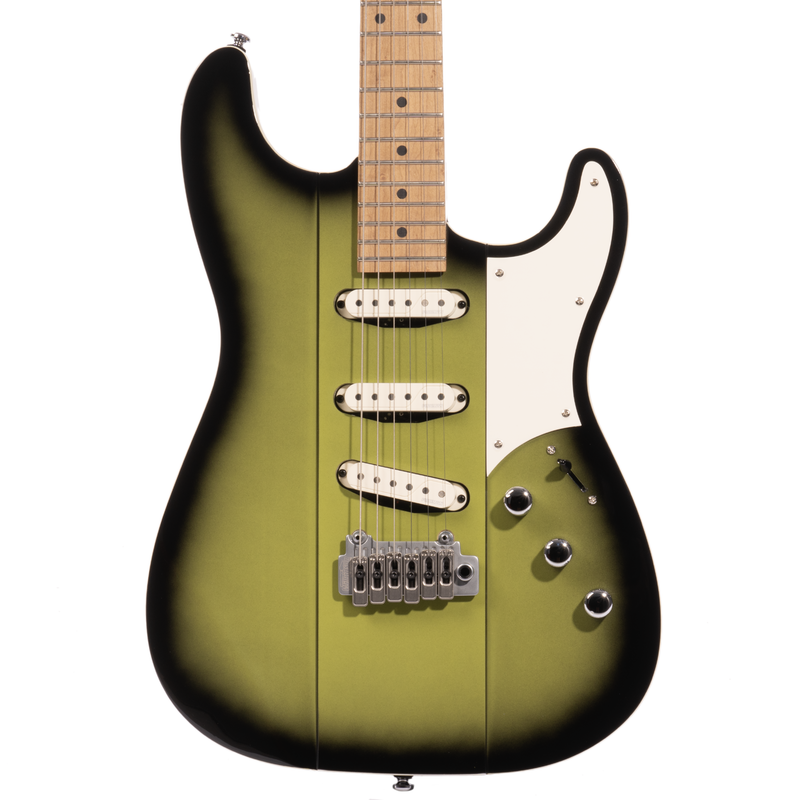 Reverend Greg Koch Signature Gristle ST Electric Guitar, Roasted Maple Neck, Avocado Burst