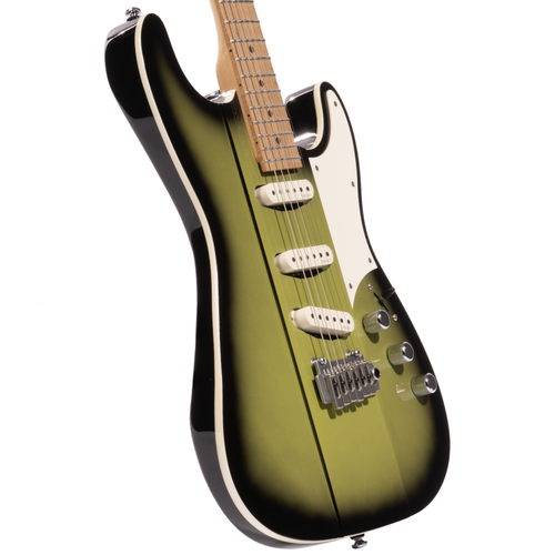 Reverend Greg Koch Signature Gristle ST Electric Guitar, Roasted Maple Neck, Avocado Burst