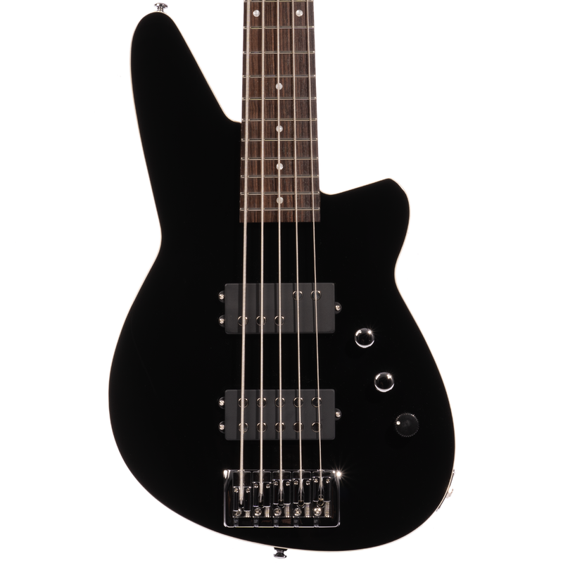 Reverend Mercalli 5 Bass Guitar, Rosewood Fingerboard, Midnight Black