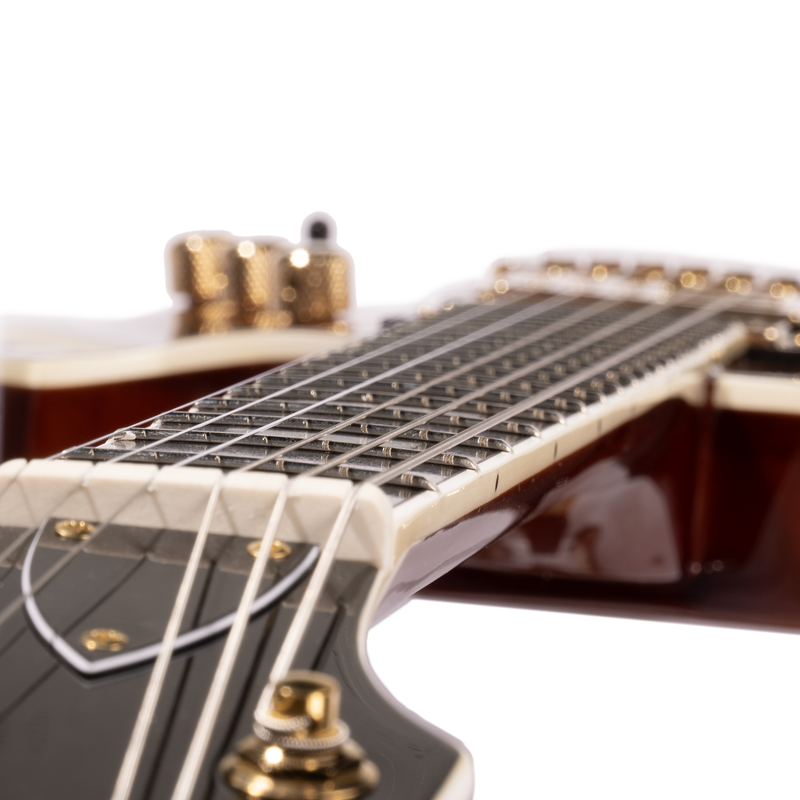 Reverend Roundhouse RA FM Electric Guitar, Ebony Fingerboard, Coffee Burst w/ Gold Hardware