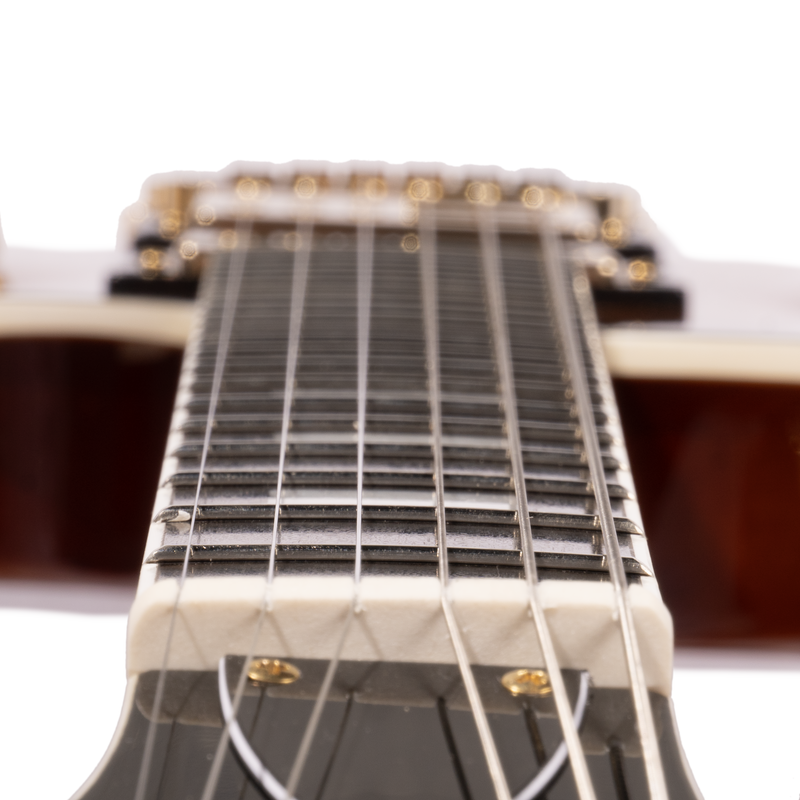 Reverend Roundhouse RA FM Electric Guitar, Ebony Fingerboard, Coffee Burst w/ Gold Hardware