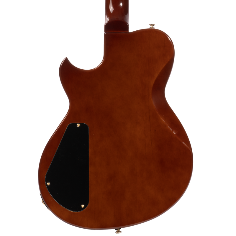 Reverend Roundhouse RA FM Electric Guitar, Ebony Fingerboard, Coffee Burst w/ Gold Hardware