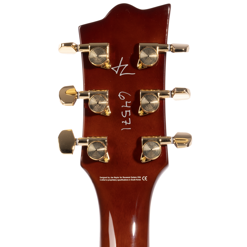 Reverend Roundhouse RA FM Electric Guitar, Ebony Fingerboard, Coffee Burst w/ Gold Hardware