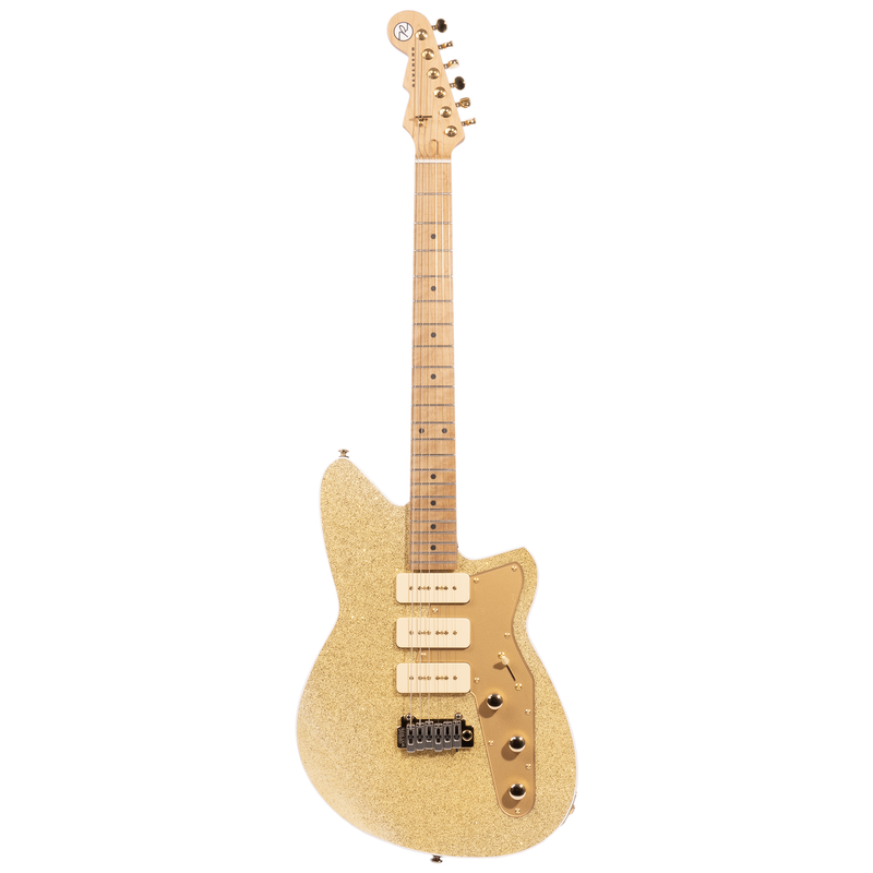 Reverend Ryan Malicsi Signature Electric Guitar, Roasted Maple Fingerboard, White Gold Sparkle