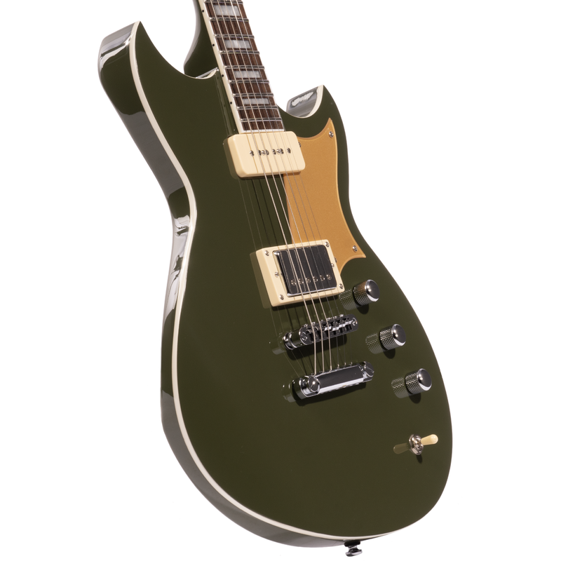 Reverend Sensei H90 Electric Guitar, Rosewood Fingerboard, Army Green