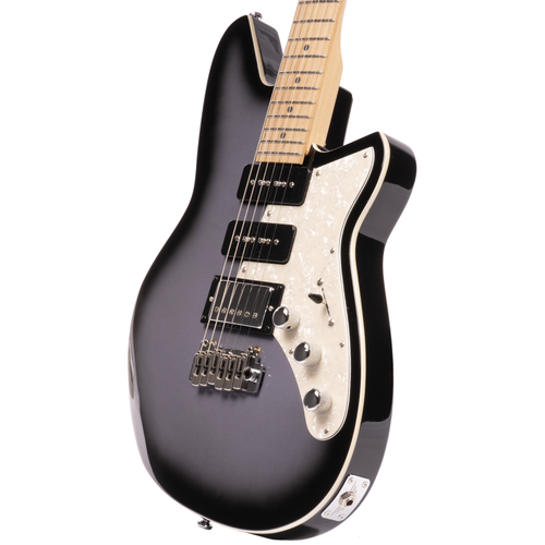 Reverend Six Gun HPP Electric Guitar, Roasted Maple Neck Fingerboard, Periwinkle Burst