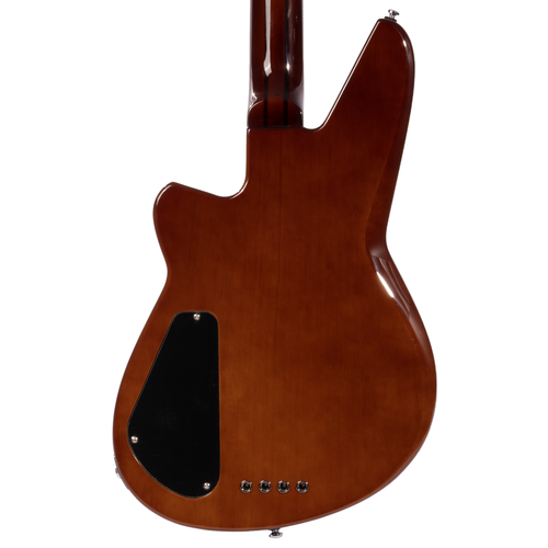 Reverend Thundergun Electric Bass Guitar, Rosewood Fingerboard, Violin Brown