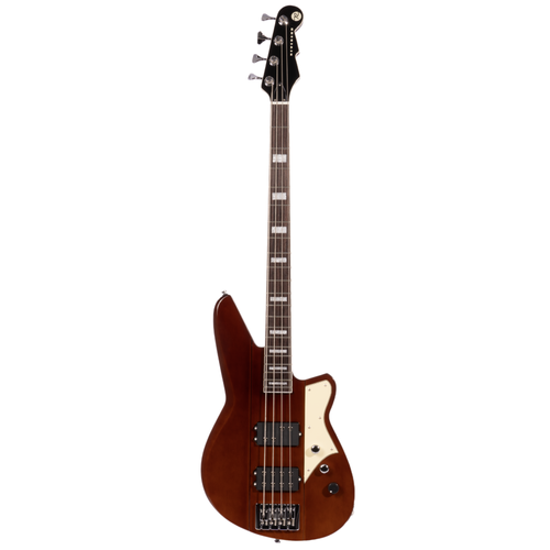 Reverend Thundergun Electric Bass Guitar, Rosewood Fingerboard, Violin Brown