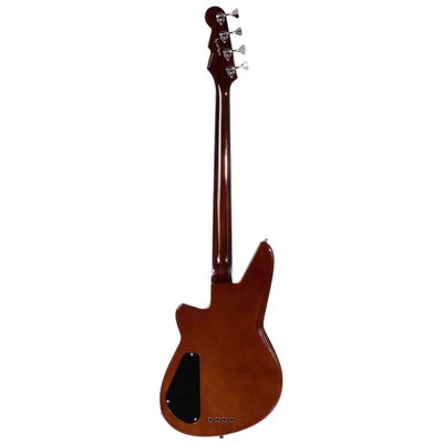 Reverend Thundergun Electric Bass Guitar, Rosewood Fingerboard, Violin Brown