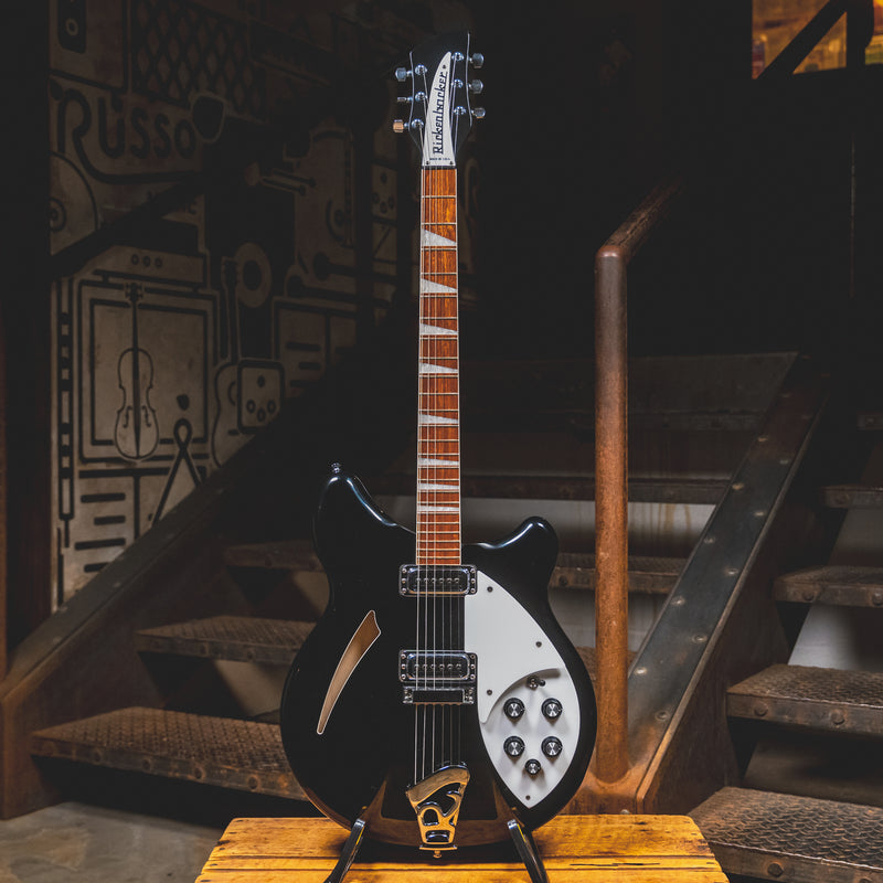2017 Rickenbacker 360 Semi-Hollow Electric Guitar, Jetglo w/OHSC - Used