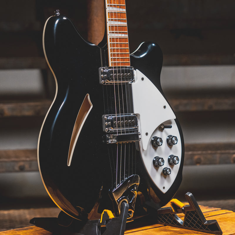 2017 Rickenbacker 360 Semi-Hollow Electric Guitar, Jetglo w/OHSC - Used