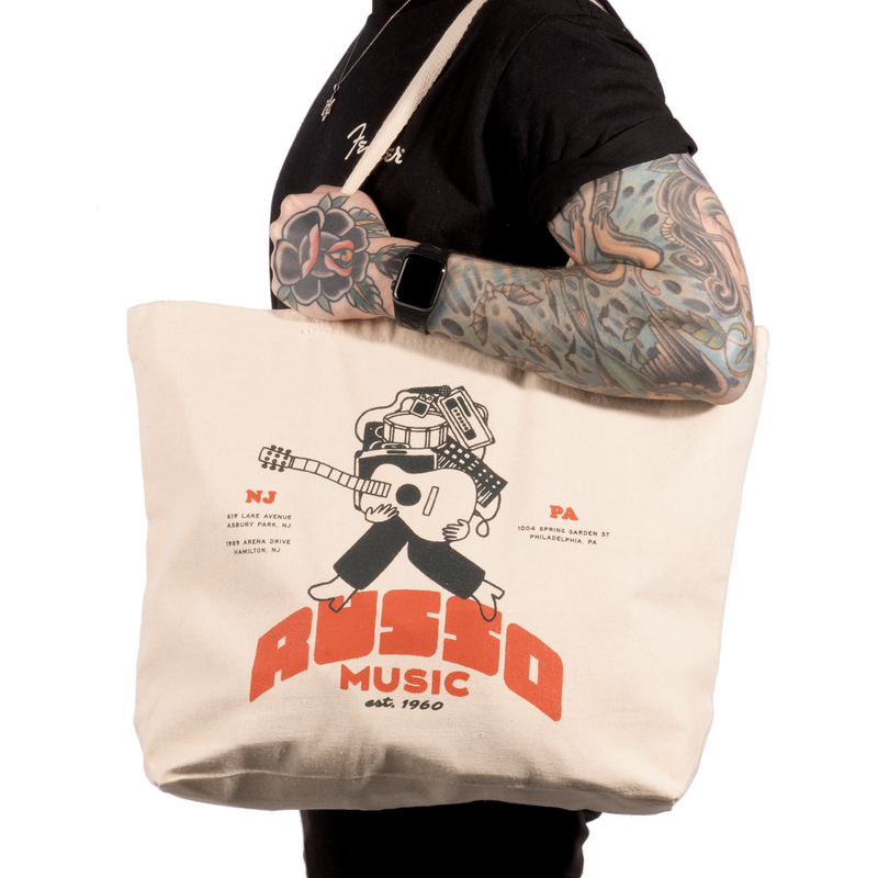 Russo Music Tote Bag, 2-Color on Natural
