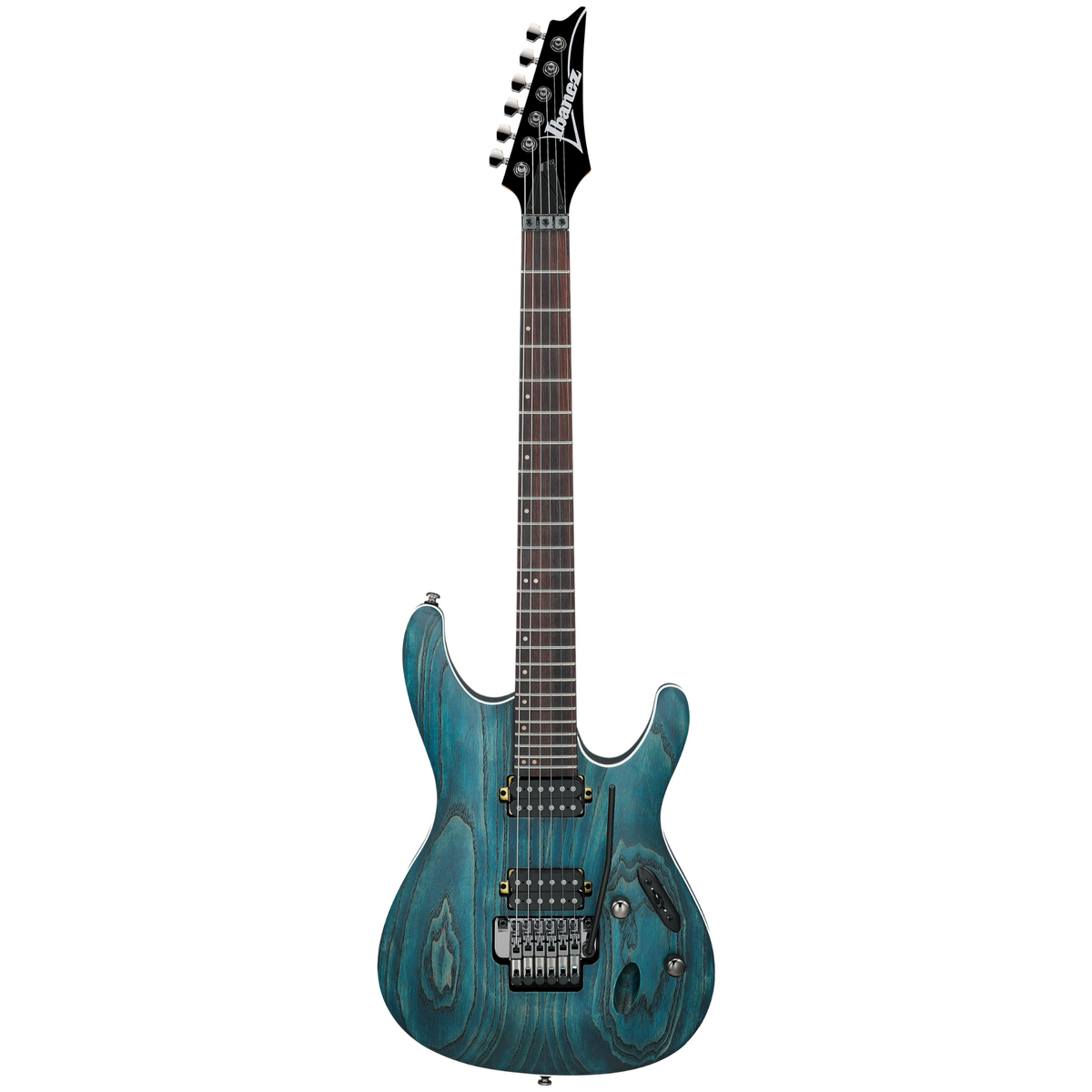 Ibanez S Standard Electric Guitar, Cosmic Blue Stained Flat