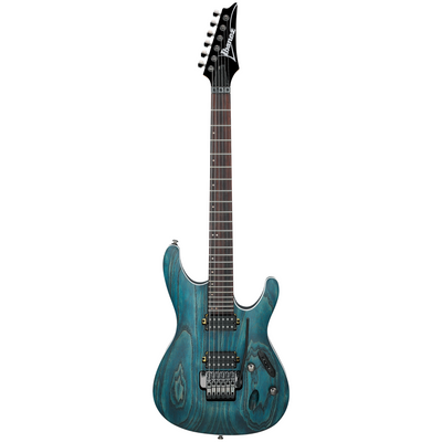 Ibanez S Standard Electric Guitar, Cosmic Blue Stained Flat