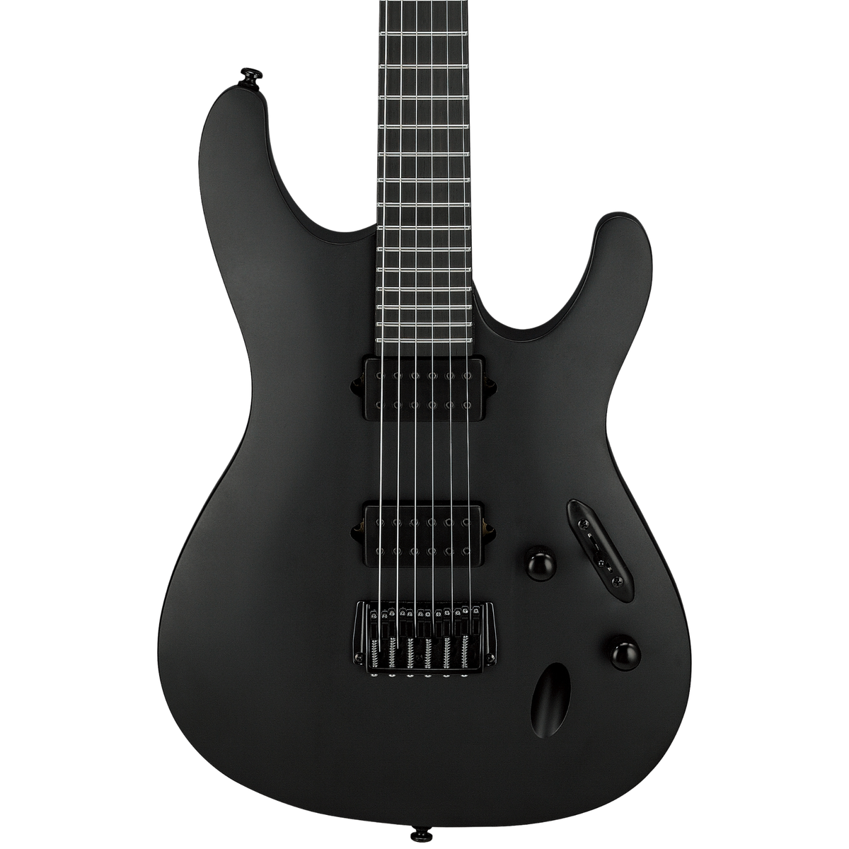 Ibanez S Iron Label 6 String Electric Guitar, Black Flat