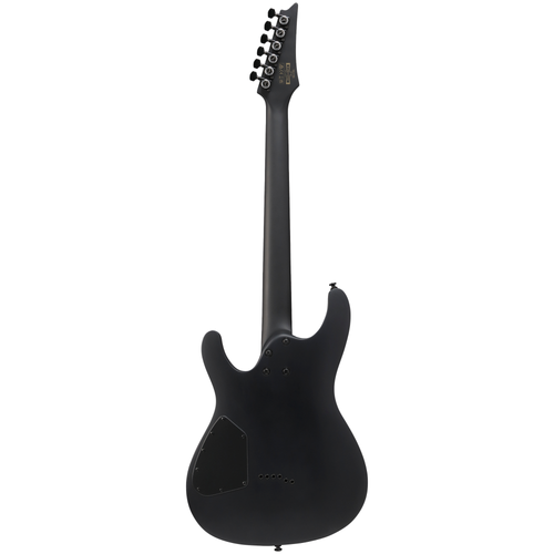 Ibanez S Iron Label 6 String Electric Guitar, Black Flat