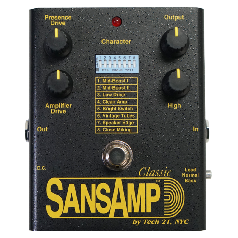 Tech 21 SansAmp Classic Reissue Amp Simulator Effect Pedal