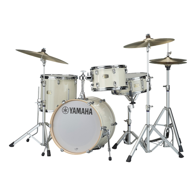 Yamaha Stage Custom Bop 3 Piece Shell Pack w/ 18" Bass Drum and Tom Holder, Classic White