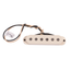 Fralin Blues Special Single Coil Stratocaster Guitar Pickup Set, Stock Stagger, Parchment