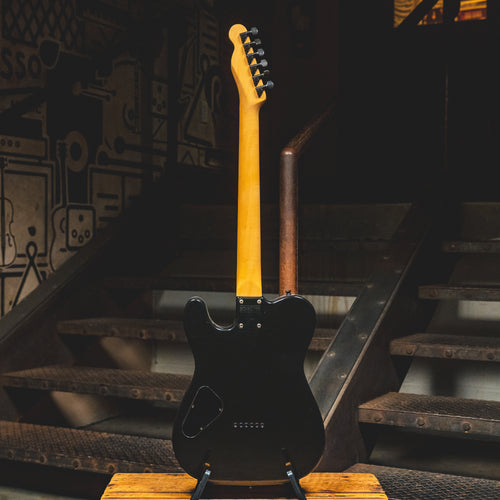 1987 Schecter PT USA T-Style Electric Guitar, Black w/Hard Case - Used