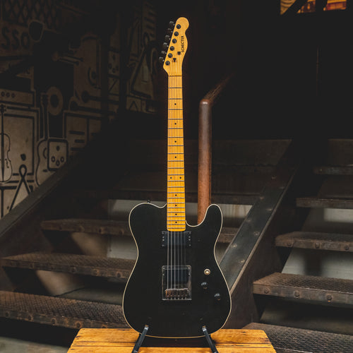 1987 Schecter PT USA T-Style Electric Guitar, Black w/Hard Case - Used