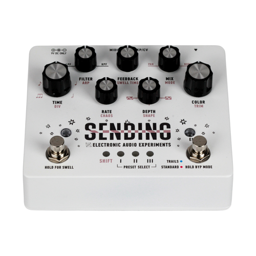 Electronic Audio Experiments Limited Edition Sending V2 Analog Delay Effect Pedal, White
