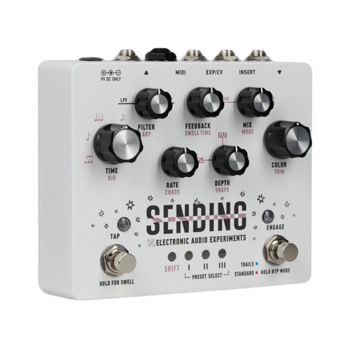 Electronic Audio Experiments Limited Edition Sending V2 Analog Delay Effect Pedal, White