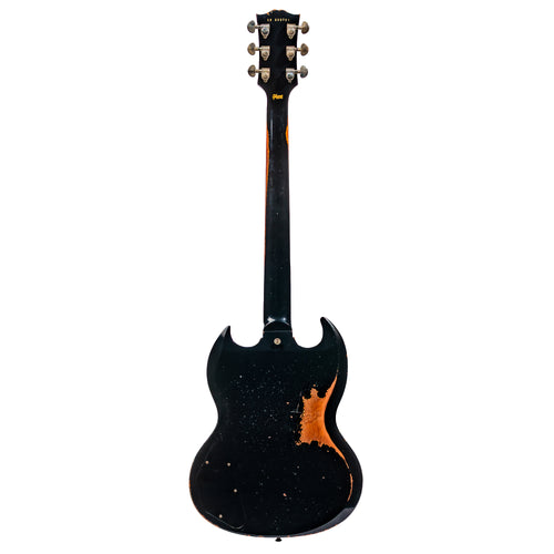Gibson Custom Shop SG Custom Batwing P-90 Electric Guitar, Murphy Lab Heavy Aged, Ebony