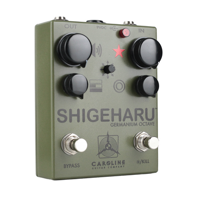 Caroline Limited Edition Shigeharu Germanium Octave Fuzz Effect Pedal, Army Green