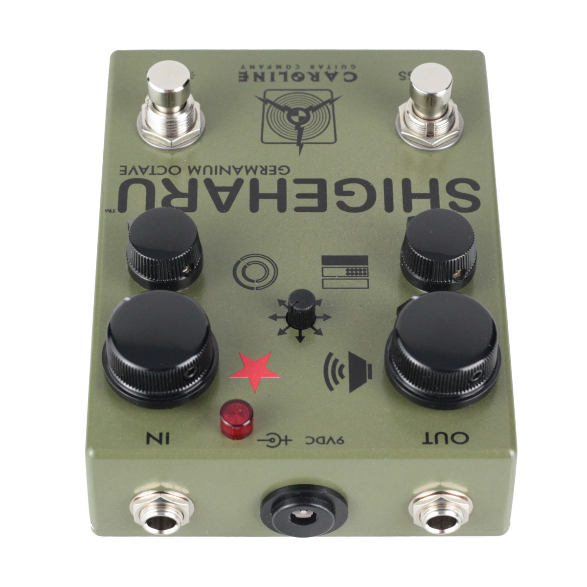 Caroline Limited Edition Shigeharu Germanium Octave Fuzz Effect Pedal, Army Green