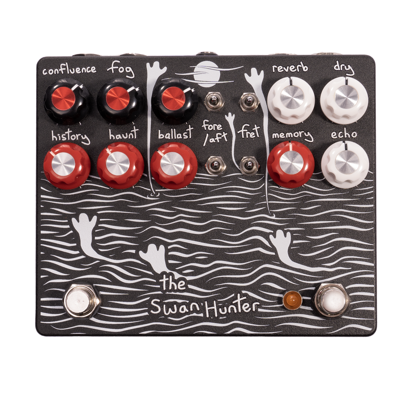 Champion Leccy Swan Hunter Lo-Fi Echo and Reverb Effect Pedal