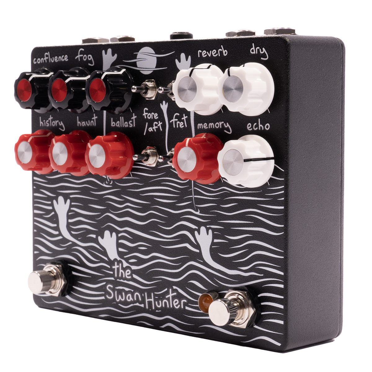 Champion Leccy Swan Hunter Lo-Fi Echo and Reverb Effect Pedal