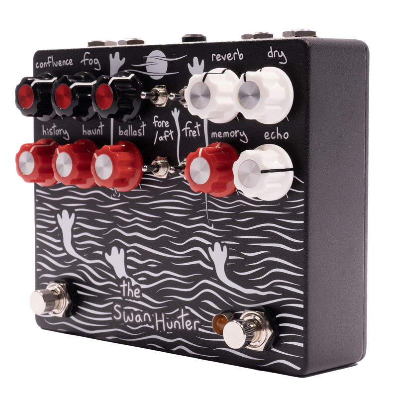 swan hunter pedal Champion Leccy Swan Hunter Lo-Fi Echo and Reverb Effect Pedal