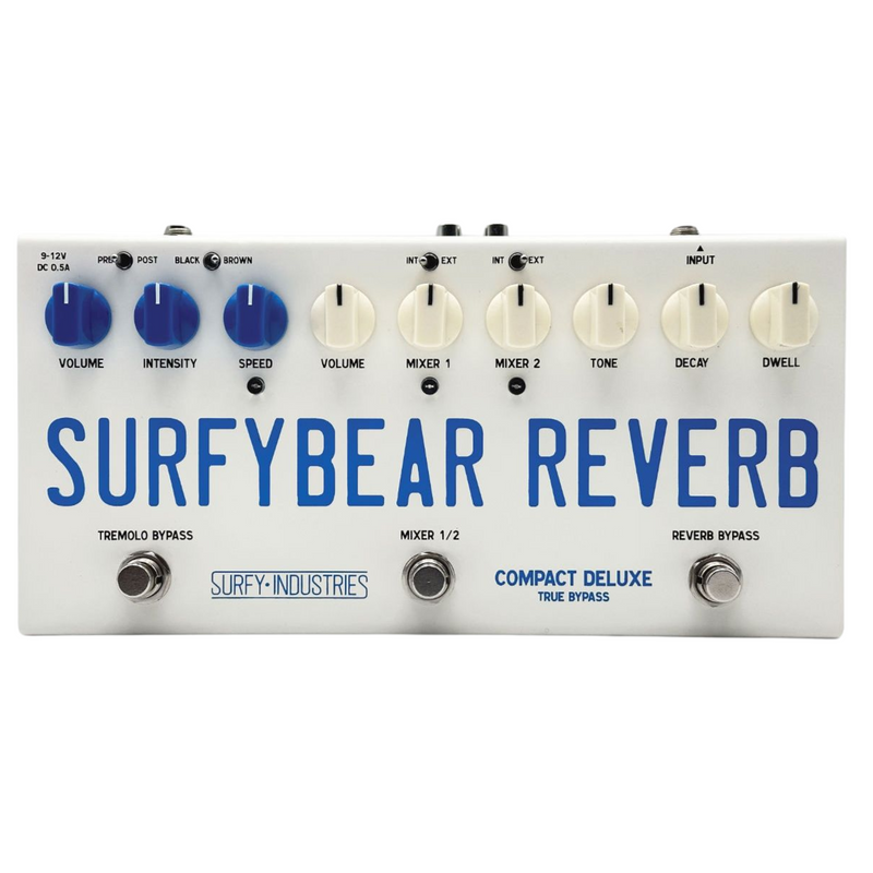analog reverb guitar pedal Surfy Industries SurfyBear Compact Reverb Deluxe V1.0