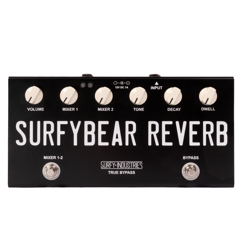 Surfy Industries SurfyBear Compact Reverb Effect Pedal Surfy Industries SurfyBear Compact Reverb Effect Pedal