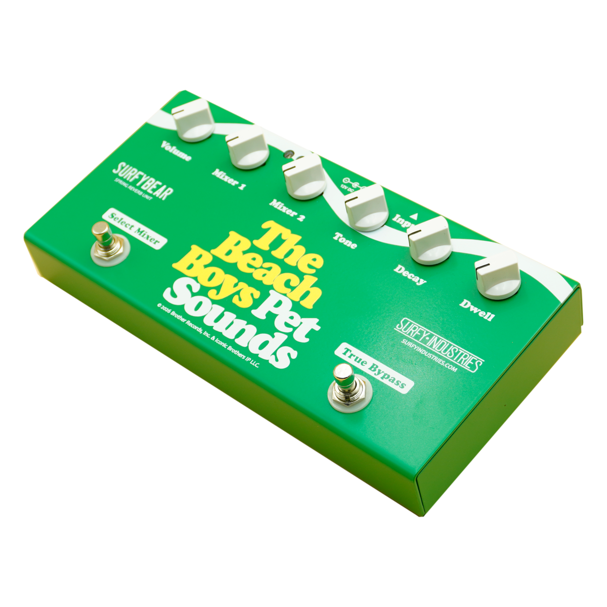 Surfy Limited Edition The Beach Boys Pet Sounds 60th Anniversary SurfyBear Compact Reverb Effect Pedal