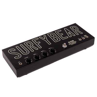 Surfy Industries SurfyBear Metal Spring Reverb Pedal, Black v2.0 w/ Surfypan