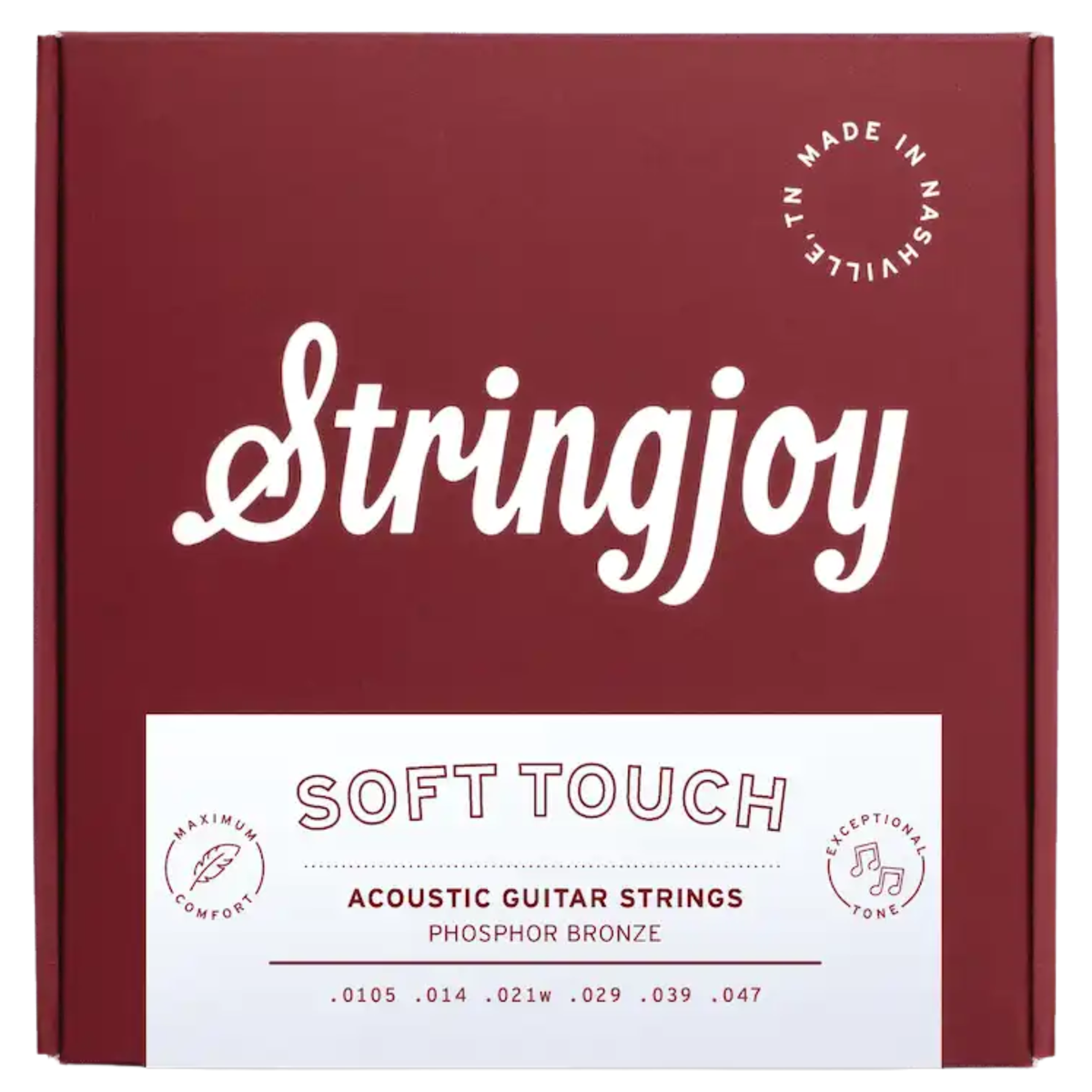 Stringjoy 10.5-47 Naturals Soft Touch Phosphor Bronze Acoustic Guitar Strings