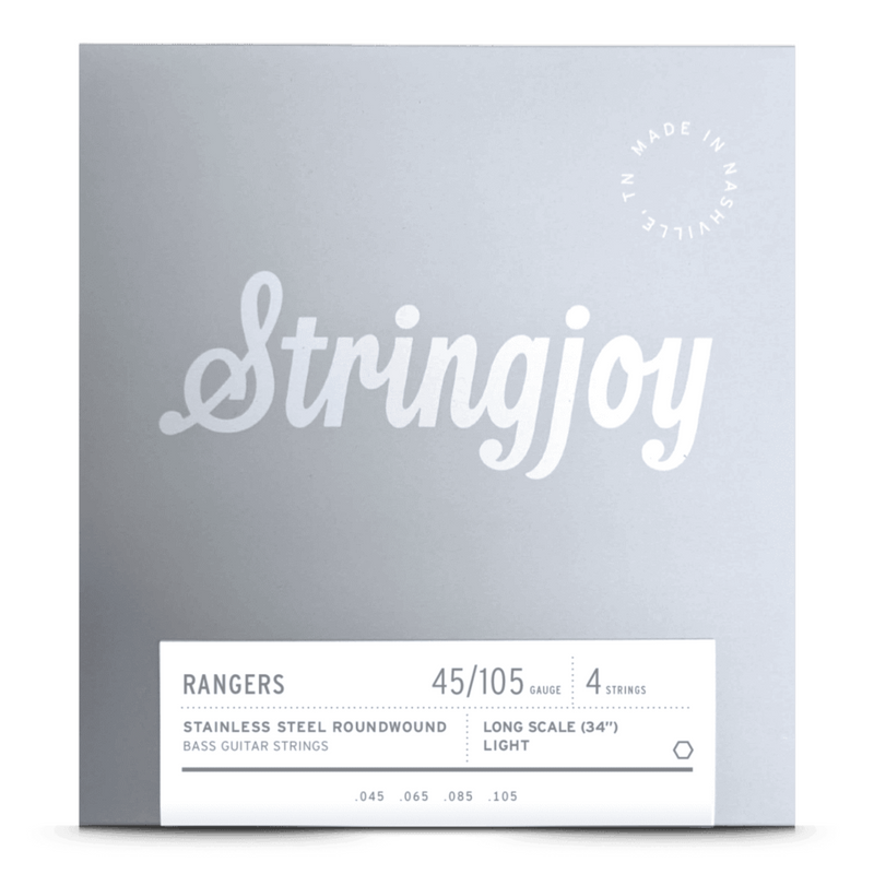 Stringjoy 45-105 Rangers Light Long Scale Stainless Steel Bass Strings