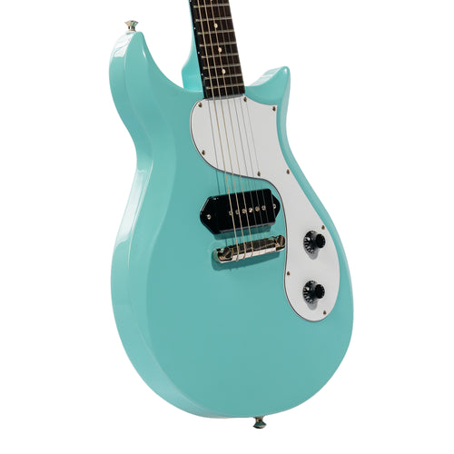 Kauer Skylark Electric Guitar, Daphne Blue w/ Mono Gig Bag