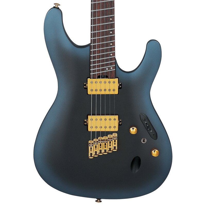 Ibanez S Axe Design Lab SML721 Multi-Scale 6-String Electric Guitar, Midnight Artic Ocean Matte
