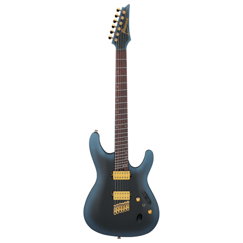 Ibanez S Axe Design Lab SML721 Multi-Scale 6-String Electric Guitar, Midnight Artic Ocean Matte