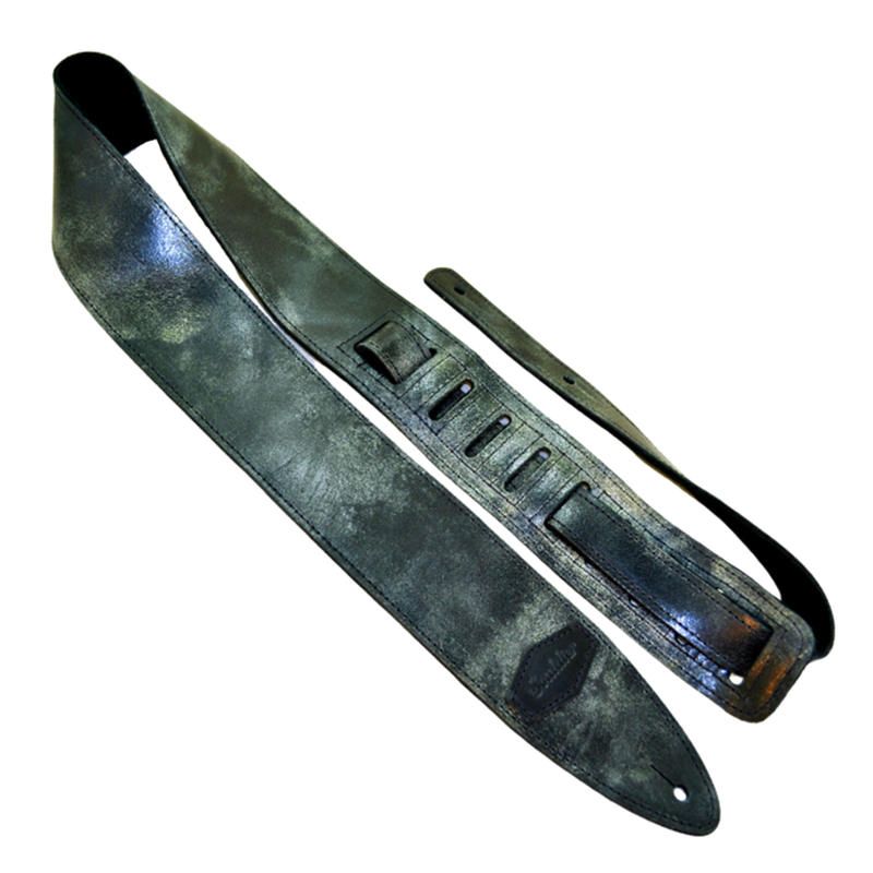 Souldier Torpedo 2.5" Distressed Guitar Strap, Black