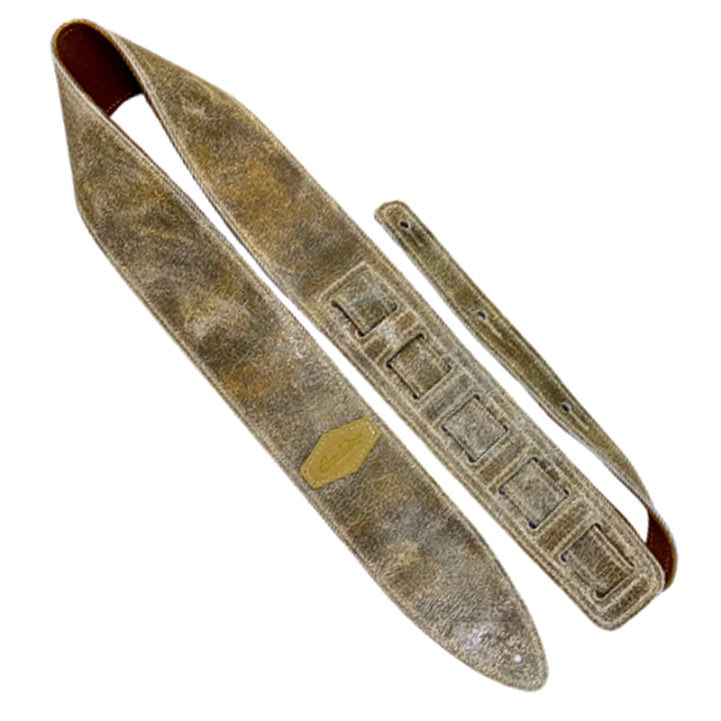Souldier Torpedo 2.5" Distressed Guitar Strap, Gold