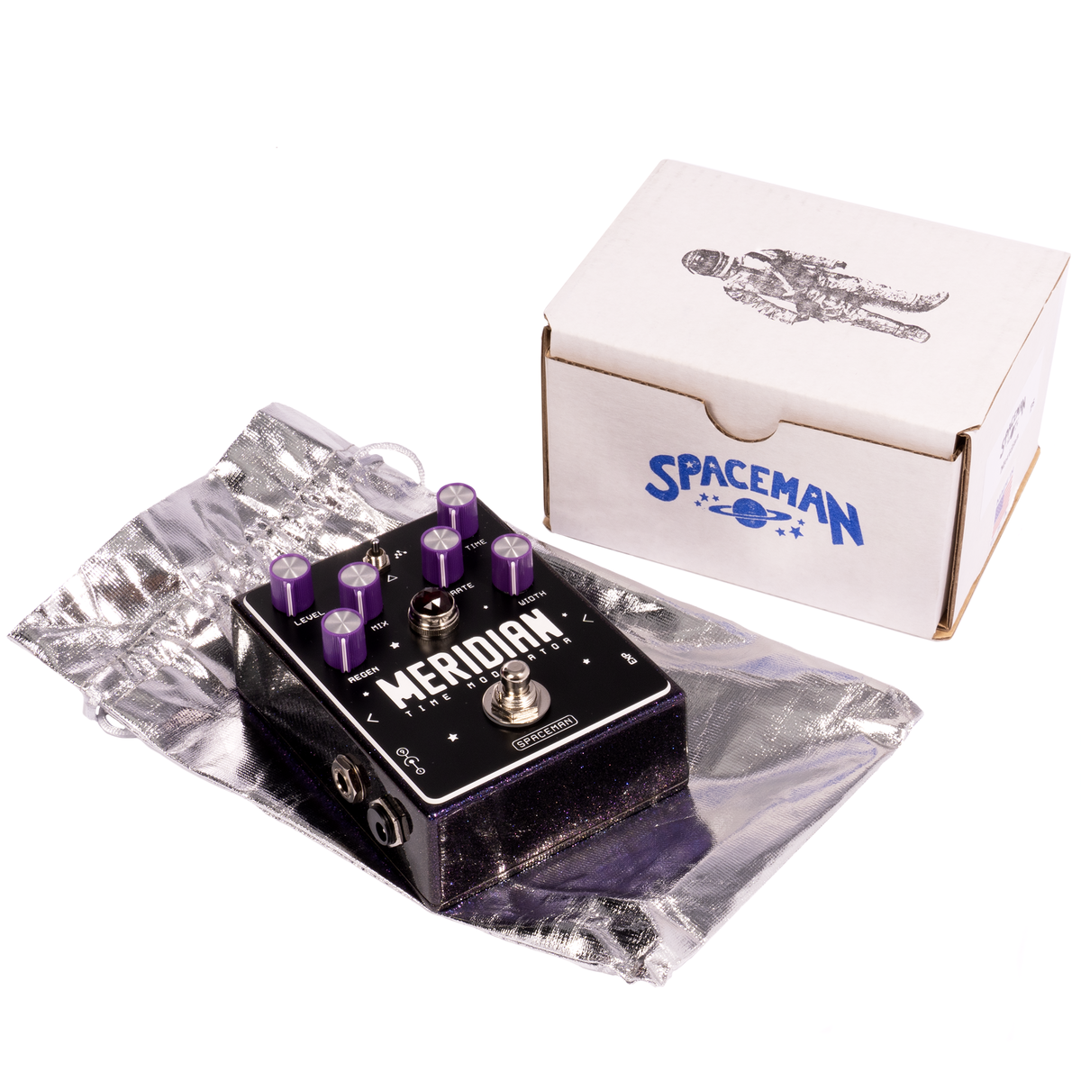 ギター Spaceman MERIDIAN Time Modulator Spaceman Meridian Time Modulator Chorus Effect Pedal, Purple